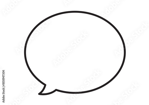 シンプルな丸型のふきだし