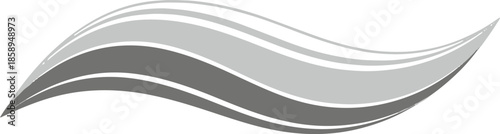 A stylized vector of a curling blue ocean wave. It features a dark blue base and a white crest with navy outlines, capturing the dynamic energy of a breaking surf in a clean graphic style.