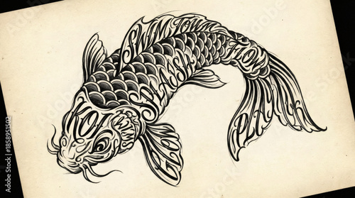 Koi Tattoo Design