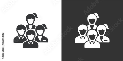 Business Professional Group icon. Solid glyph series icon