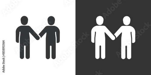 Handshake Agreement icon. Solid glyph series icon