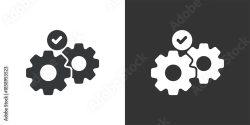Verified System icon. Solid glyph series icon