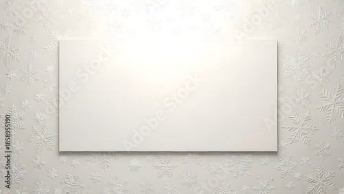 Minimal White Christmas Background with Text Space
