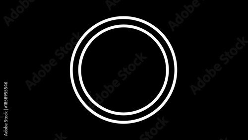 Close-up of a dark blue book cover featuring a simple white double circle emblem