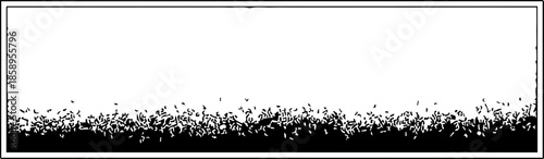 Horizontal black and white stippled gradient banner background with dotted texture