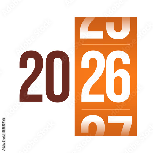 happy new year 2026 festive number design, editable content