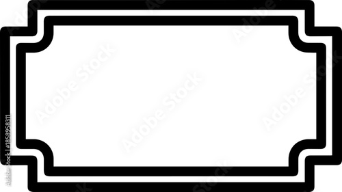 Decorative Plaque Style Frame with Notched Corners for Labels and Signs