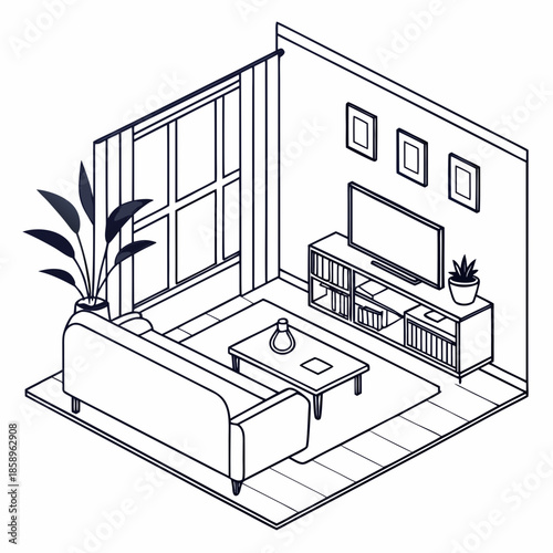 Modern living room setup