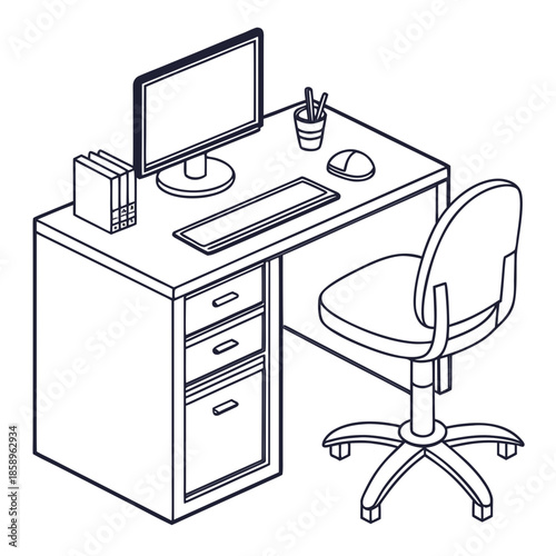 Modern home office setup