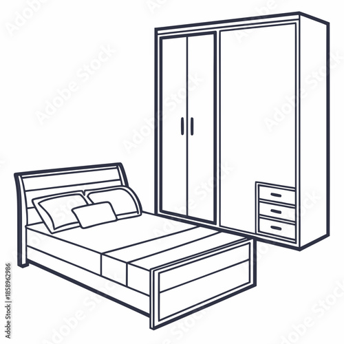 Modern bedroom furniture set
