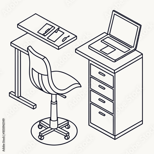 Modern home office setup