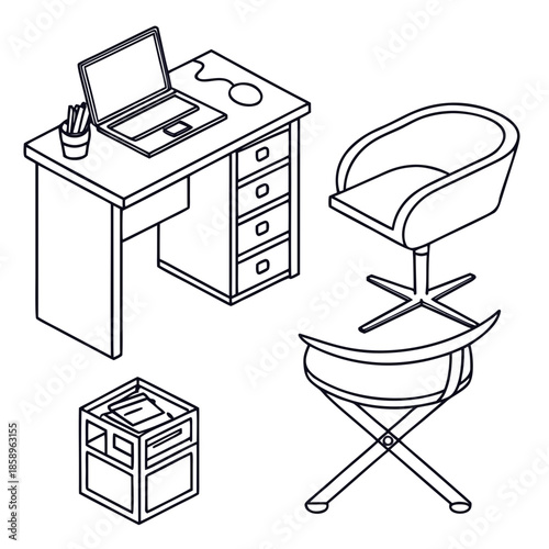 Modern home office setup