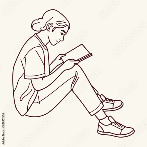 A person reading a book