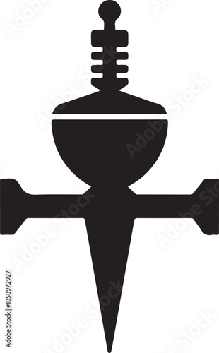 Ankh Symbol Illustration - Ancient Egyptian Cross of Life and Eternity Iconography Design