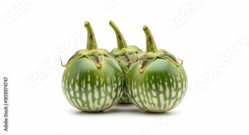 Isolated Thai Eggplant on White Background