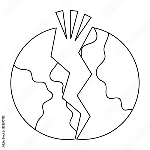 Split Earth Climate Change Crisis