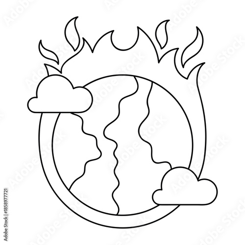 Melted Earth Global Warming Illustration