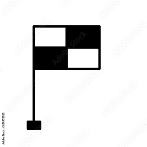 finish flag icon on white background