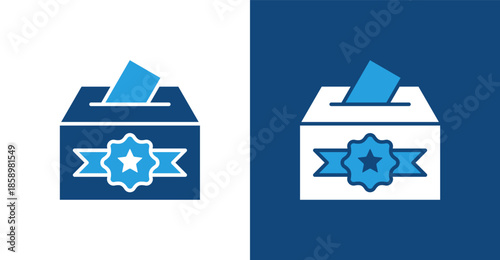 Electoral Glyph Duotone, with light and dark background