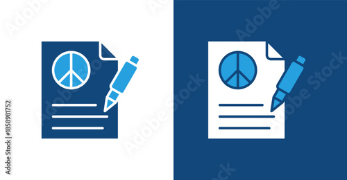 Treaty Glyph Duotone, with light and dark background