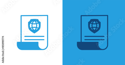 Policy Flat, with light and dark background