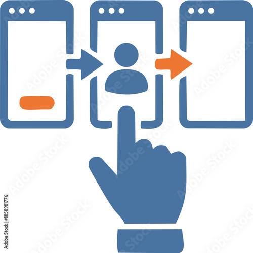 Business organization chart icon set