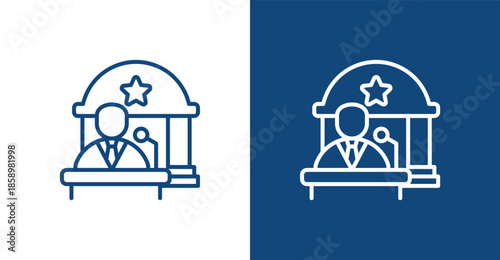 Government Outline, with light and dark background