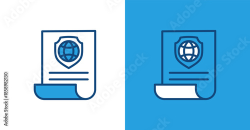 Policy Color Outline, with light and dark background