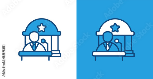 Government Color Outline, with light and dark background