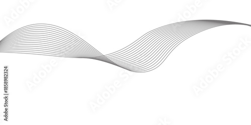 Abstract vector banner wave lines pattern.