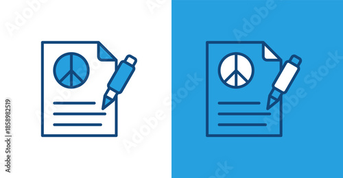 Treaty Color Outline, with light and dark background