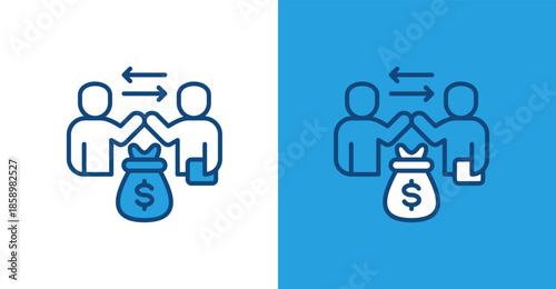 Lobbying Color Outline, with light and dark background