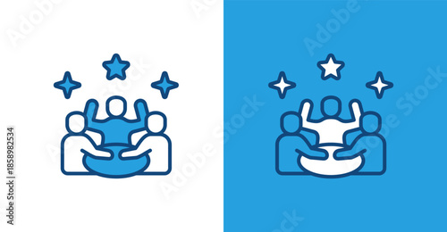 Political Party Color Outline, with light and dark background