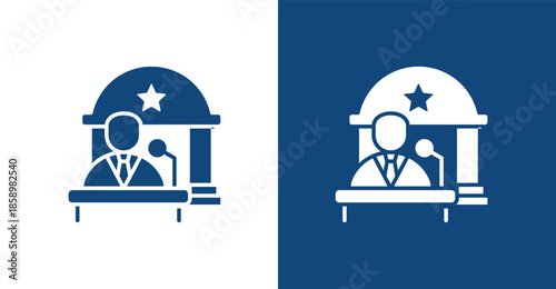 Government Glyph, with light and dark background