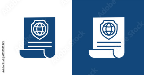 Policy Glyph, with light and dark background