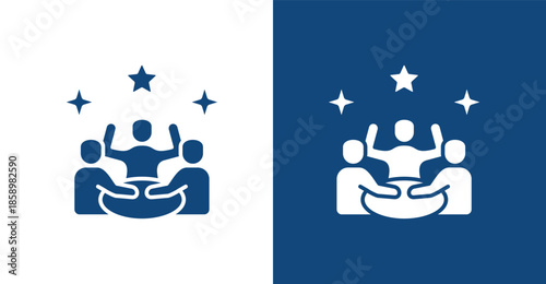 Political Party Glyph, with light and dark background