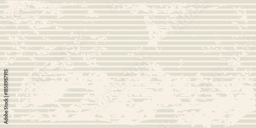 Striped wrapping paper. Grainy texture vector cardboard seamless pattern. Light beige background. Neutral color textured bg. Vintage style backdrop. Horizontal duotone banner. Collage template.Eps10