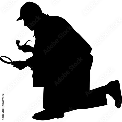Detective Silhouette Illustration