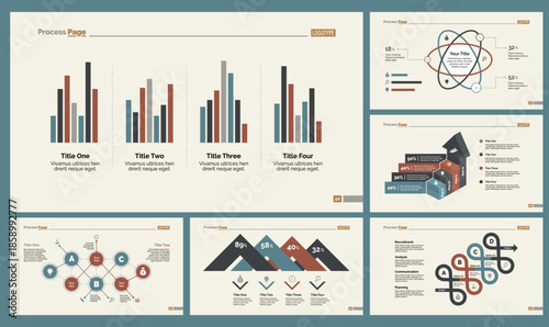 Six Statistics Slide Templates Set