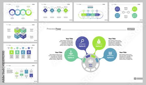 Eight Training Slide Templates Set