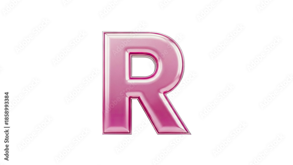 Fototapeta premium 3D Pink Letter R