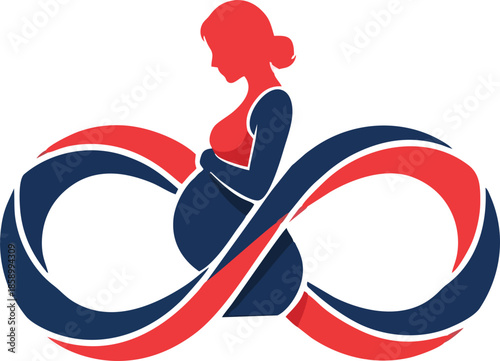prenatal yoga logo. logo.