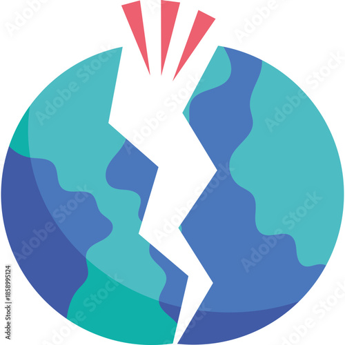 Split Earth Climate Change Crisis