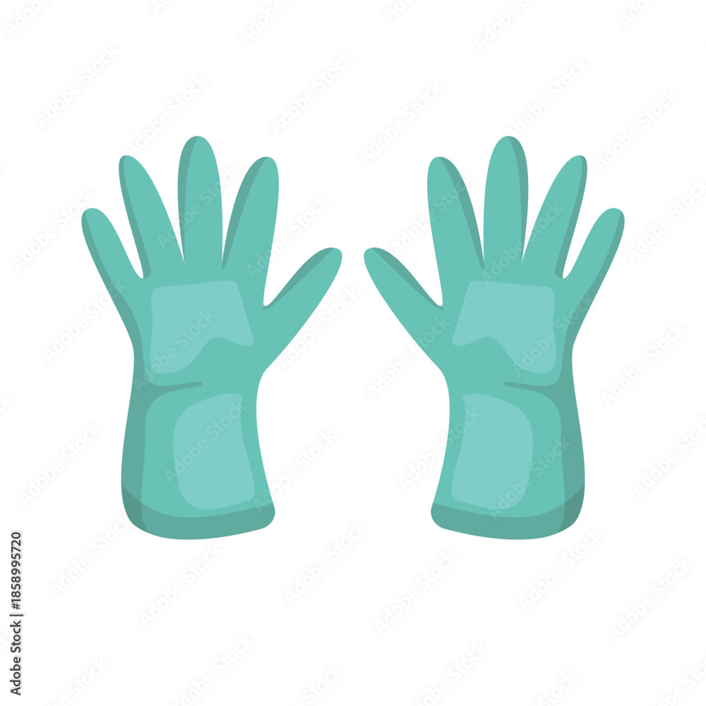 Obraz premium Hand gloves icon, hand gloves vector illustration, clip art gloves