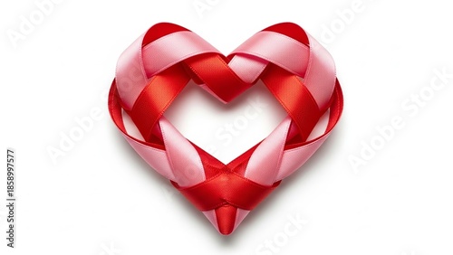 Wallpaper Mural Crafted heart of red and pink ribbons Torontodigital.ca