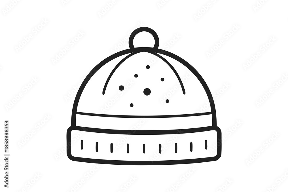 Fototapeta premium slouchy beanie icon winter hat