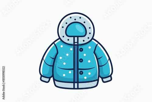 kids winter jacket icon outline