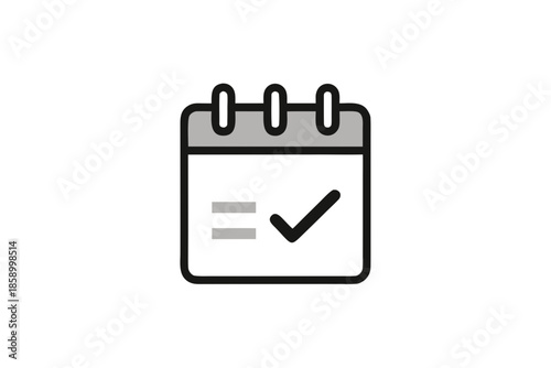 calendar checkmark page icon