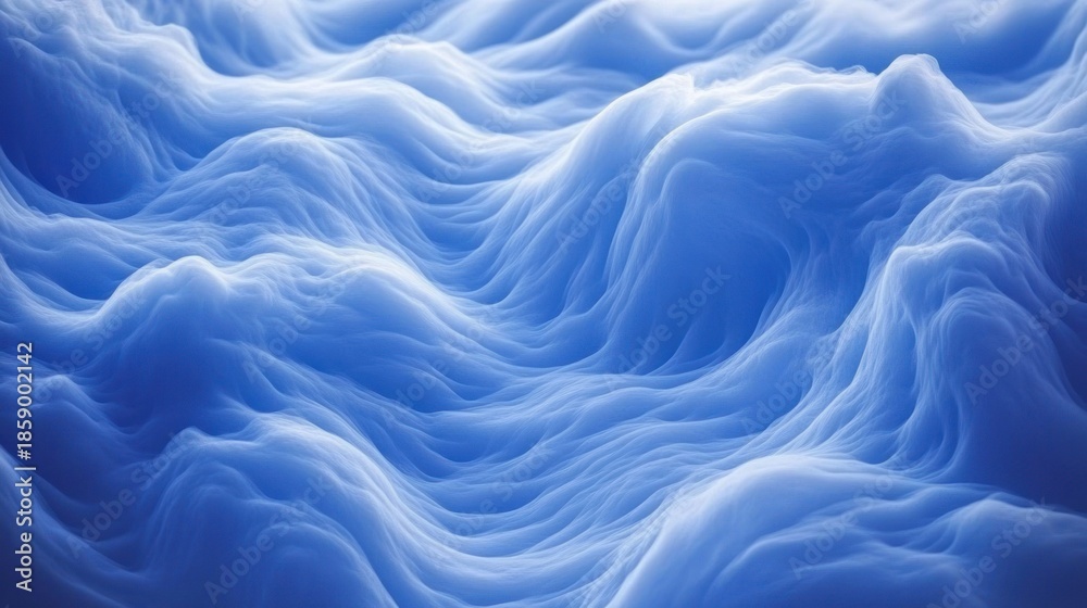 Obraz premium Abstract blue wavy shapes