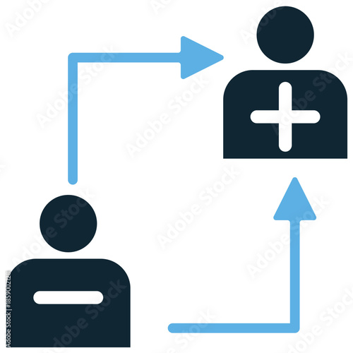 Positive change icon vector for personal growth and success. Ideal for illustrating improvement, transformation, progress, and better future goals.